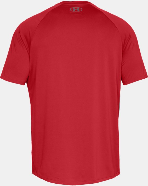 Men's UA Tech™ 2.0 Short Sleeve, Red, pdpMainDesktop image number 4
